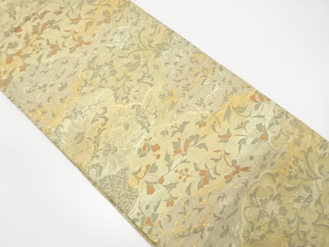 アンティーク　雲に唐花模様織り出し袋帯（材料）